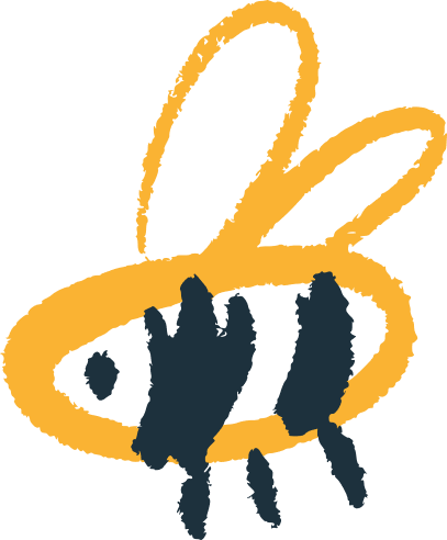 Decorative Bee Illustration for School Website