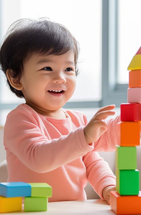 Child Learning Through Creative Block Play