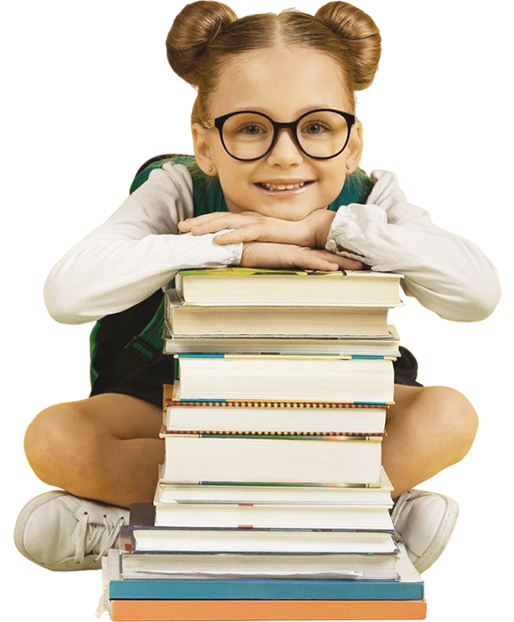 Student Reading Books and Building Knowledge